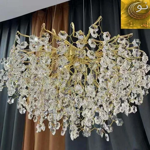 لوستر  آویزی درختی (برگ گشنیز)    کد MAH_F_262