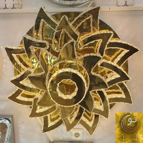 لوستر سقفی  مدرن طرح خورشید سایز 80 cm  کد m101
