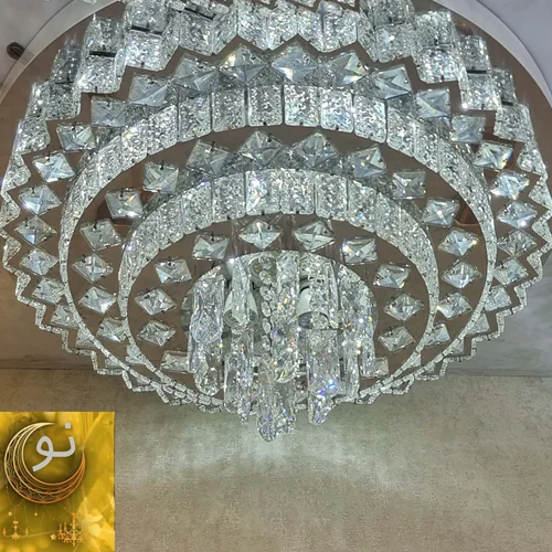 لوستر مدرن پذیرایی طرح مهوش  سایز 60 cm