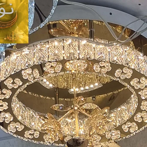 لوستر جدید اتاق خواب طرح گل برجینا  سایز 40 cm