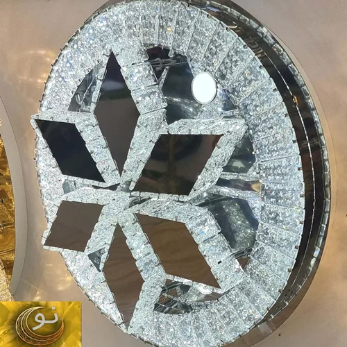 لوستر سقفی  مدرن طرح دایره - لوزی سایز 50 cm  کد m102