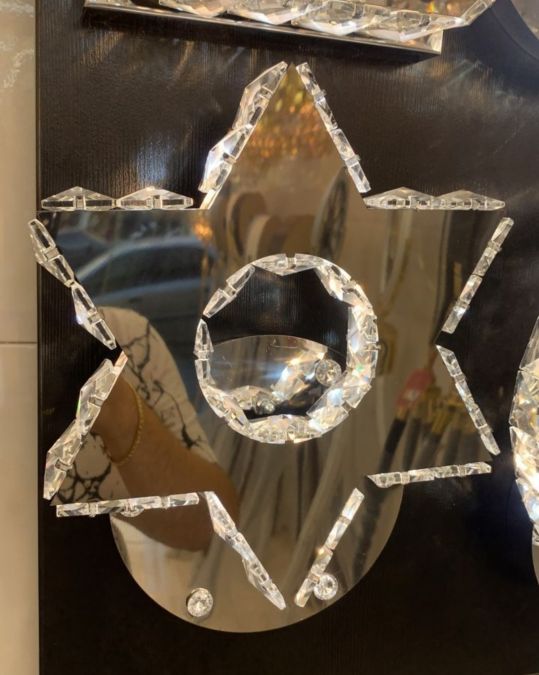 لوستر دیواری مدرن طرح ستاره سایز 20