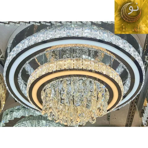لوستر مدرن پذیرایی طرح ارغوان سایز 50 cm
