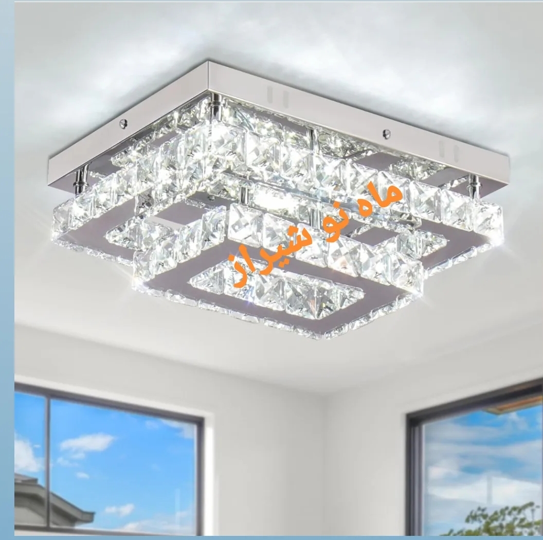 لوستر ارزان اتاق خواب،  مستطیل دو پله سایز 20*30